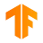 The TensorFlow logo, an orange stylized "TF" with the letters interlocking to form a hexagon.