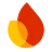 The Firebase logo, an orange flame icon.