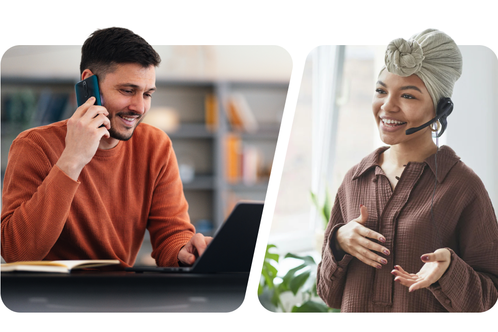 Un cliente de Google Ads chatea con amable experto de Google Ads