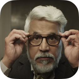 Video-Vorschaubild mit einem älteren Mann, der sich eine Brille aufsetzt