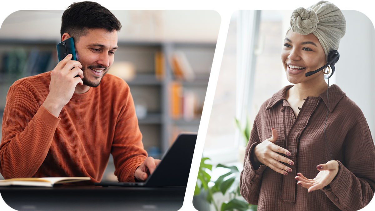 Ein Google- Ads-Kunde chattet mit einem hilfreichen Google-Ads-Experten.