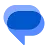 The Google Messages logo, a multi-layered blue speech bubble icon.